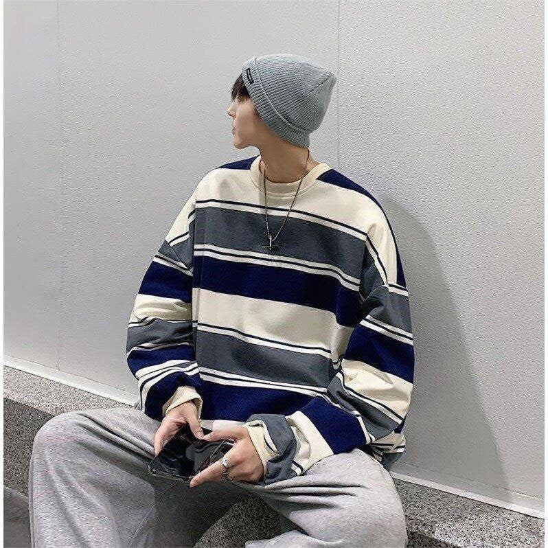 Striped Casual Japanese T Shirt - 2XL
