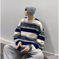 Striped Casual Japanese T Shirt - 2XL