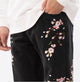 Denim Plum Blossom Japanese Pants - 32