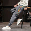 Abstract Casual Corduroy Japanese Pants - Large