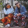 Camouflage Design Multi Pocket Japanese Pants - Small