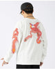 Mythical Phoenix Embroidered Japanese Sweatshirt - XL