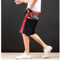 Red Geo Color Japanese Shorts - Large
