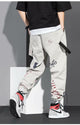 Graffiti Letter Printed Japanese Pants - Medium