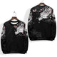 Dragon Sakura Print Japanese Modern Sweater - XL