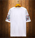 Mythical Dragon Embroidered Japanese T Shirt - Large