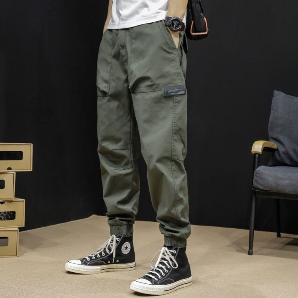 Casual Cargo Plain Japanese Streetwear Pants - 28