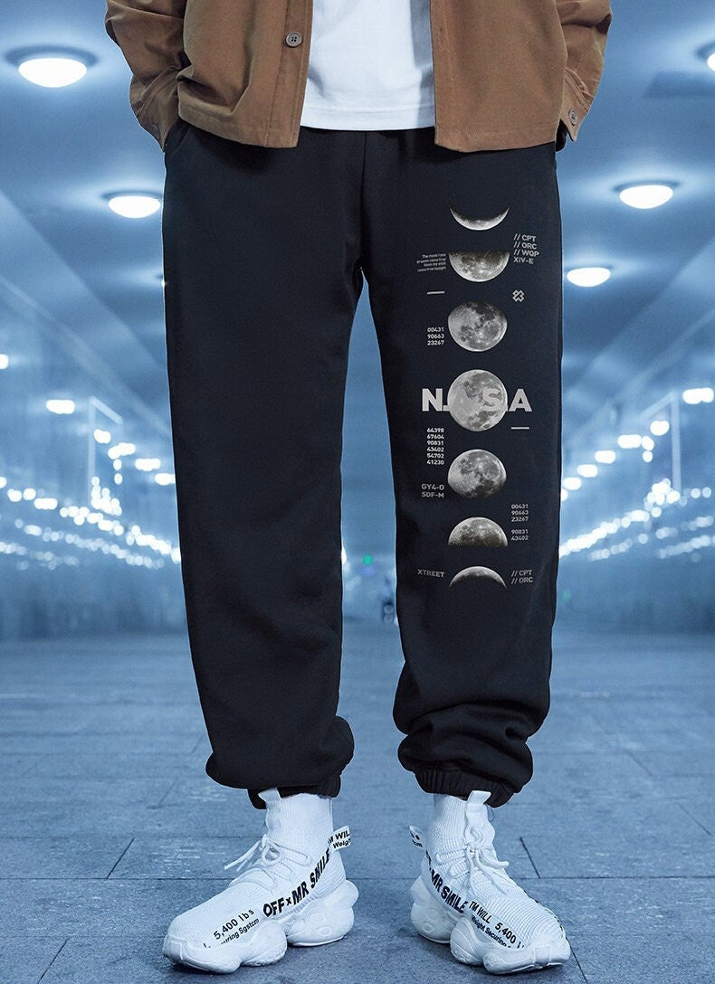 Printed Moon Harem Japanese Pants - XL