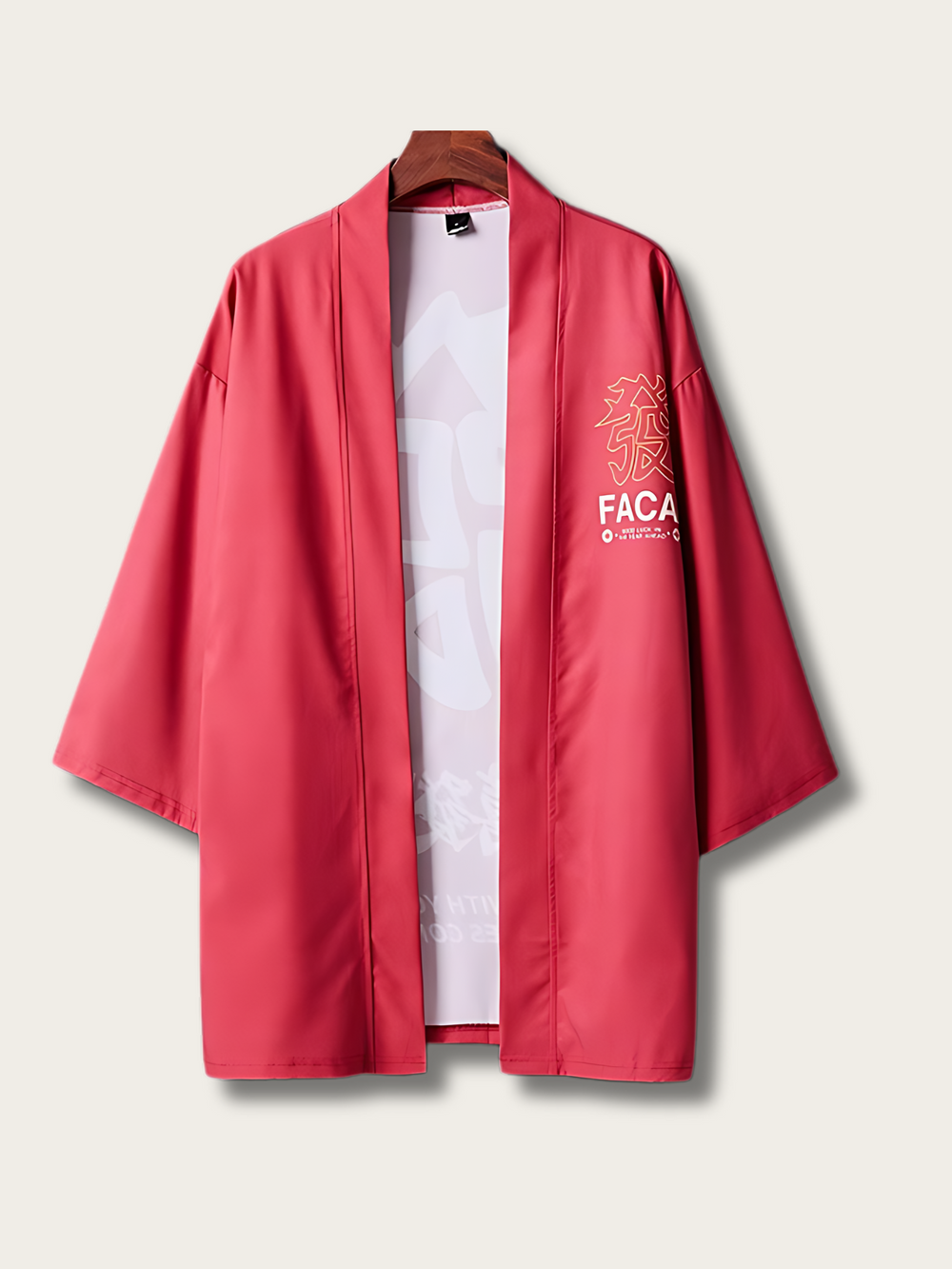 Prosperity's Kanji Kimono Cardigan - black:Black