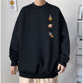Space Design Printed Japanese Sweatshirt - Small
