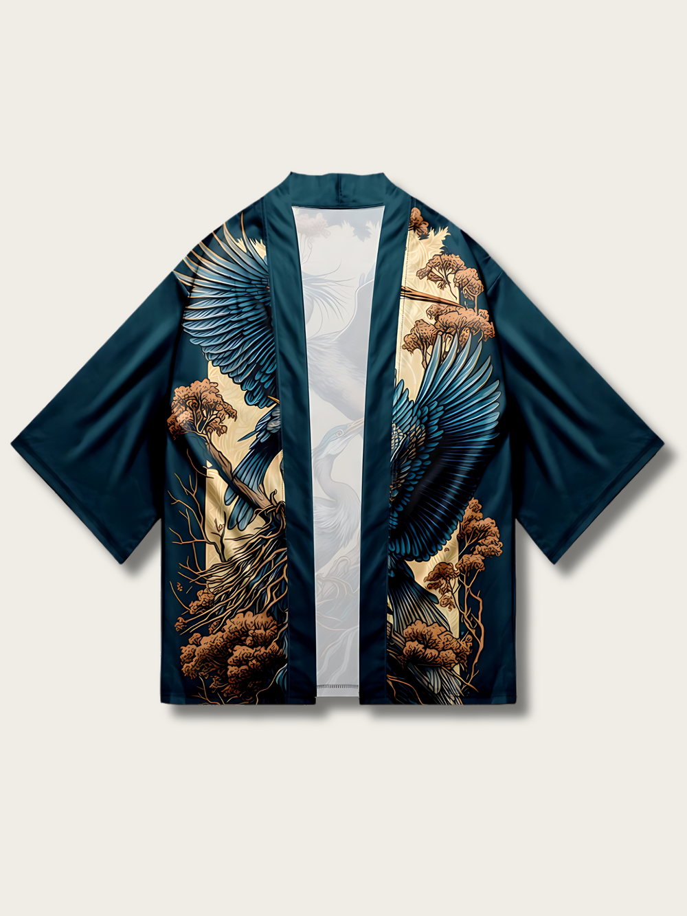 Heron's Tranquility Kimono Cardigan - S