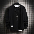 Letter Print Stitching Design Japanese Sweater - Medium