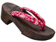 Wooden Floral Strap Japanese Sandals - Small