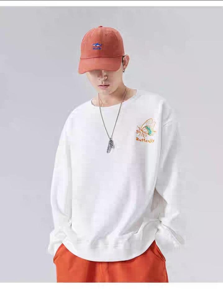 Aesthetic Butterfly Embroidered Japanese Style Sweater - Large