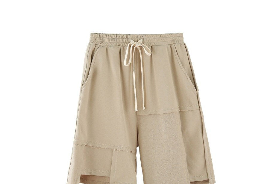 Asymmetrical Plain Design Japanese Shorts - XL