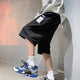 Vintage Plain Style Japanese Streetwear Shorts - Large