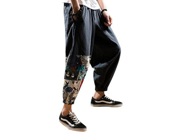 Comic Printed Design Japanese Harem Pants - Medium