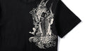 Embroidered Koi Japanese Streetwear T Shirt - Large