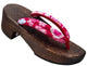 Wooden Floral Strap Japanese Sandals - Small