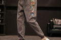 Abstract Casual Corduroy Japanese Pants - Large