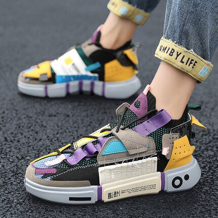 Retro Fluorescent Simple Japanese Style Shoes - 40