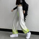 Gradient Color Retro Wide Leg Japanese Pants - XL