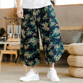 Floret Art Design Printed Japanese Pants - Medium