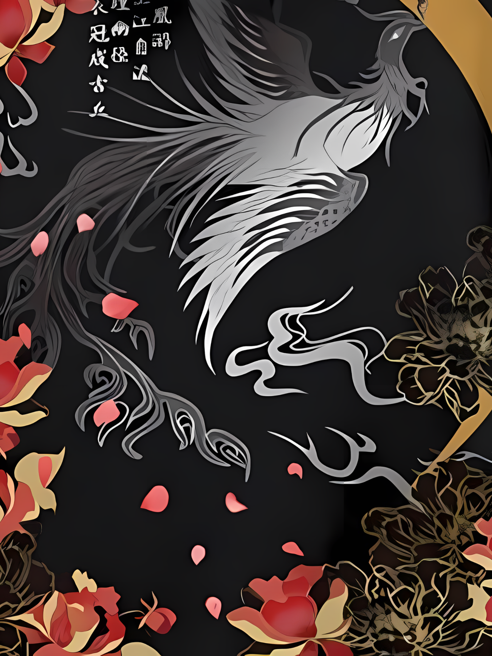 Majestic Phoenix Blossom Hoodie - 2XL