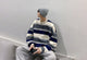 Striped Casual Japanese T Shirt - Medium