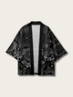 Monochrome Elegance Kimono Cardigan - S
