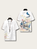 Roaring Tiger Lotus Graphic T Shirt - Large
