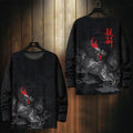 Legendary Beast Pattern Print Japanese Sweat Shirt - Medium