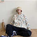 Printed Crane Harajuku Japanese Sweater - Large