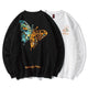 Aesthetic Butterfly Embroidered Japanese Style Sweater - 2XL