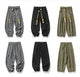 Plain Retro Style Wide Leg Japanese Harem Pants - XL