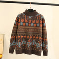 Doodle Knit Printed Japanese Sweater - XL