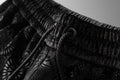 Black Pattern Lotus Flower Japanese Pants - 4XL