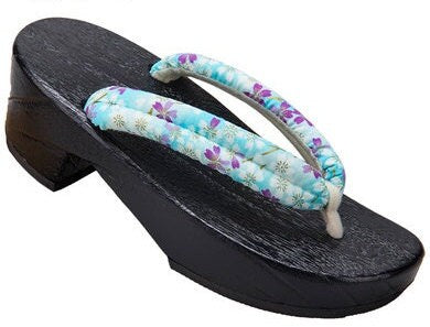 Wooden Floral Strap Japanese Sandals - Small