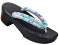 Wooden Floral Strap Japanese Sandals - Small