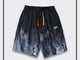Mountain Contrast Printed Japanese Shorts - XL