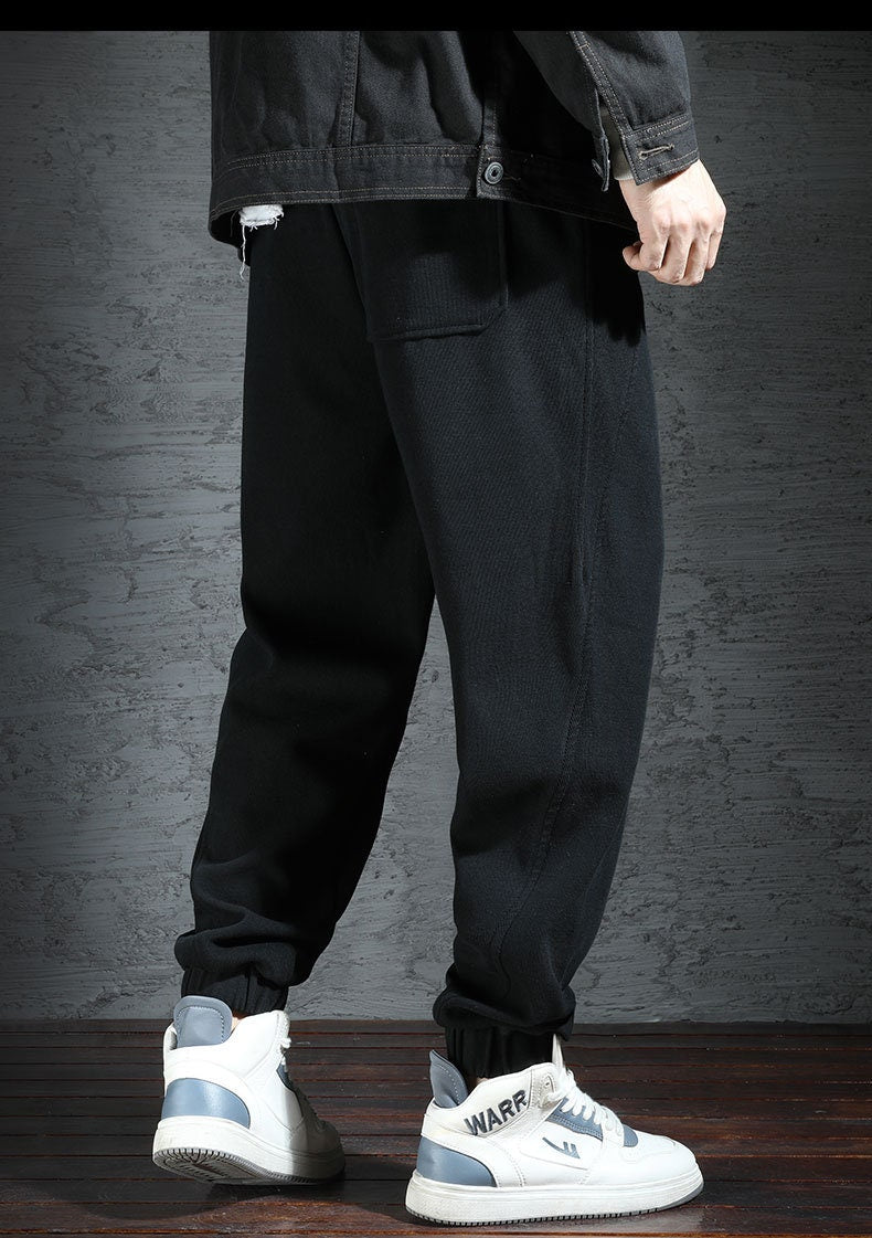 Plain Casual Japanese Pants - Large