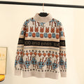 Doodle Knit Printed Japanese Sweater - XL