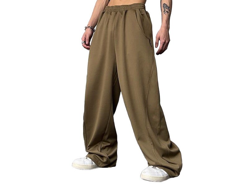 Retro Streetwear High Waist Japanese Pants - Large