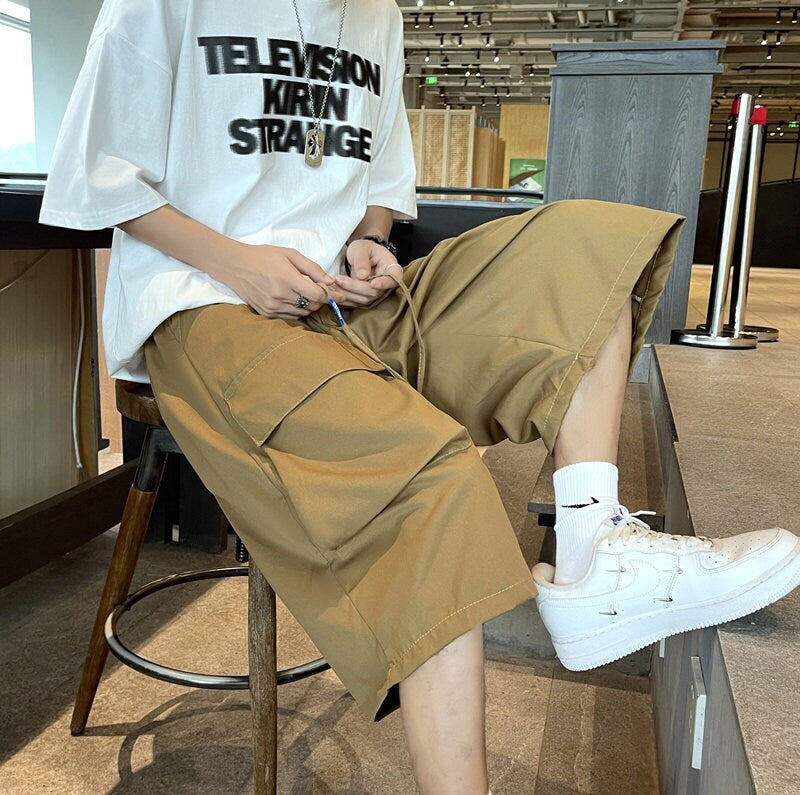 Oversized Casual Japanese Shorts - Large