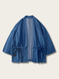 Azure Serenity Kimono Cardigan - S