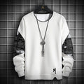Letter Print Stitching Design Japanese Sweater - Medium