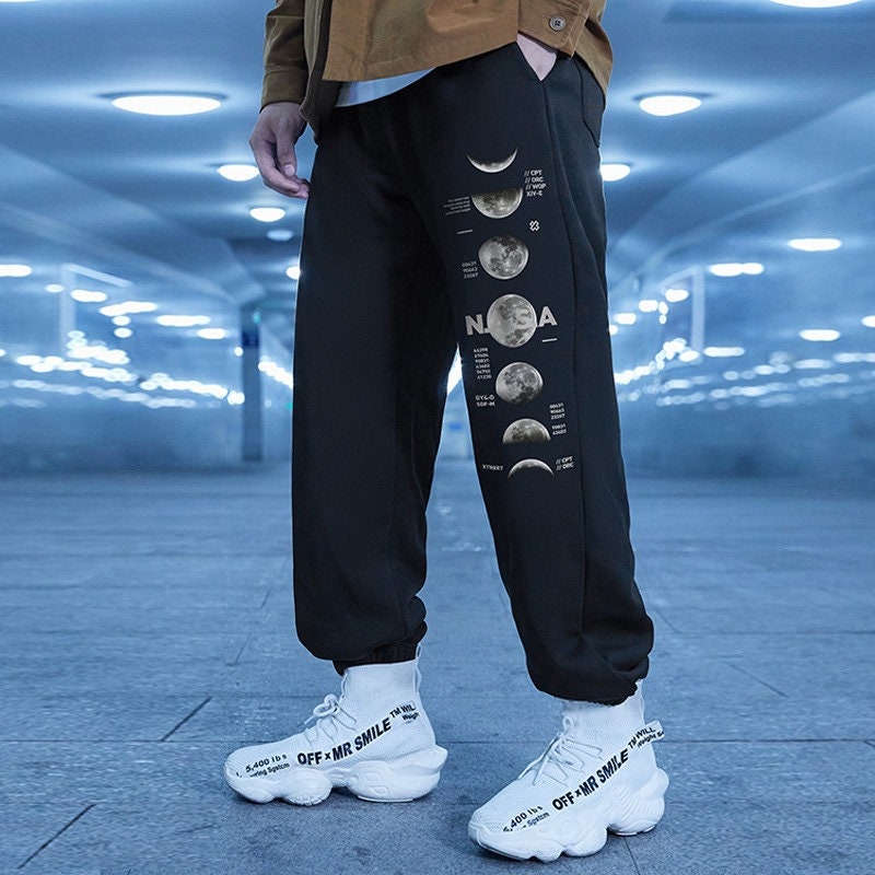 Printed Moon Harem Japanese Pants - XL