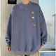 Space Design Printed Japanese Sweatshirt - Medium