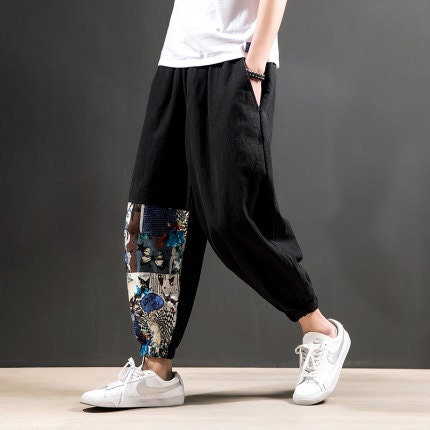 Comic Printed Design Japanese Harem Pants - 4XL