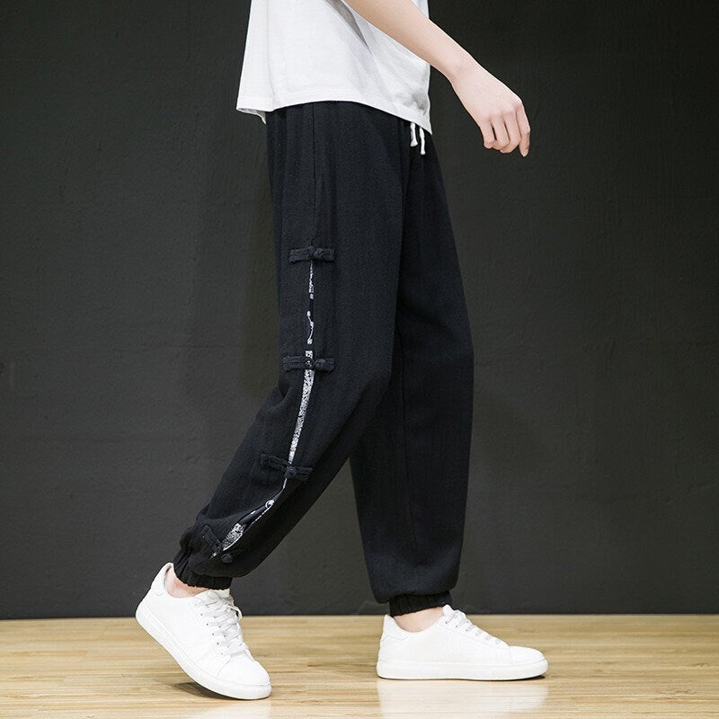 Plain Casual Streetwear Japanese Modern Pants - Medium